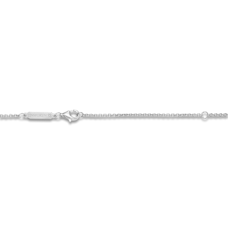 Main Image 3 of Unspoken Diamond Solitaire Necklace 1 ct tw 14K White Gold 18&quot; (I1/I)