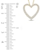 Thumbnail Image 4 of Lab-Created Diamond Graduated Open-Heart Necklace 1/2 ct tw 14K Yellow Gold 18&quot;