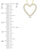 Thumbnail Image 4 of Lab-Created Diamond Graduated Open Heart Necklace 1/4 ct tw 14K Yellow Gold 18&quot;