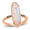 Thumbnail Image 1 of Le Vian Silhouette Elongated Oval-Cut Natural Opal Ring 1/15 ct tw Diamonds 14K Strawberry Gold