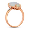 Thumbnail Image 2 of Le Vian Silhouette Elongated Oval-Cut Natural Opal Ring 1/15 ct tw Diamonds 14K Strawberry Gold