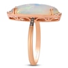 Thumbnail Image 3 of Le Vian Silhouette Elongated Oval-Cut Natural Opal Ring 1/15 ct tw Diamonds 14K Strawberry Gold