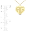 Thumbnail Image 4 of Initial Heart Necklace 24K Yellow Gold-Plated Sterling Silver 18&quot;