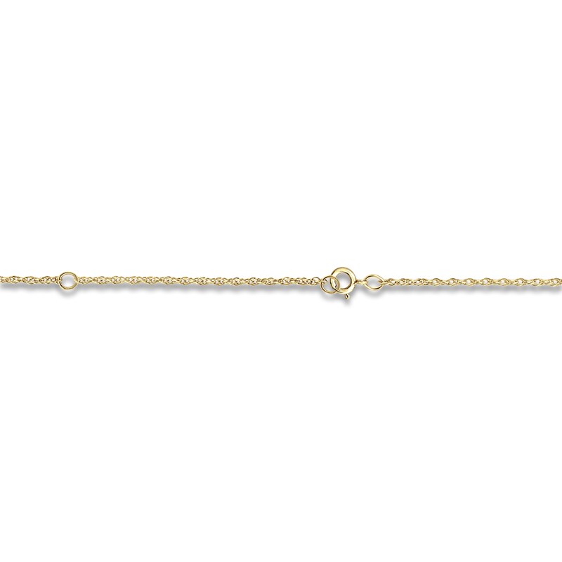 Main Image 3 of Diamond Accent Hearts Name Necklace 10K Yellow Gold 18"