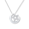 Thumbnail Image 0 of Moon & Star Necklace 1/10 ct tw Diamonds 10K White Gold