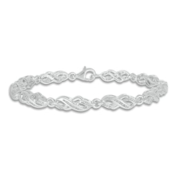 Infinity Bracelet 1/8 ct tw Diamonds Sterling Silver