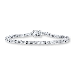 Diamond Tennis Bracelet 4 ct tw Round 14K White Gold