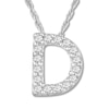 Thumbnail Image 1 of Diamond Initial D Necklace 1/20 ct tw Round 10K White Gold