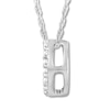 Thumbnail Image 2 of Diamond Initial D Necklace 1/20 ct tw Round 10K White Gold