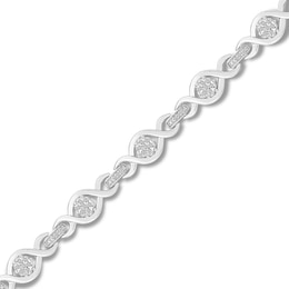 Diamond Bracelet 1/4 ct tw Round Sterling Silver