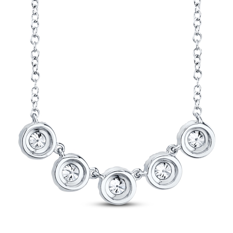 Shy Creation Diamond Necklace 1/2 carat tw 14K White Gold SC55004004V2