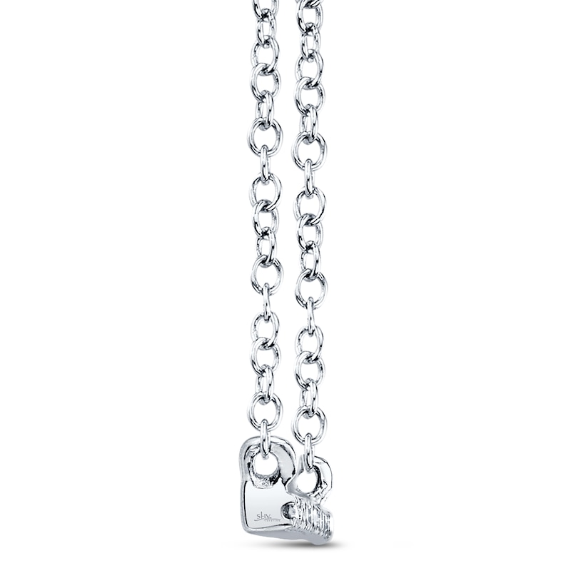 Main Image 2 of Shy Creation Bar Necklace 1/20 ct tw Diamonds 14K White Gold SC55001270