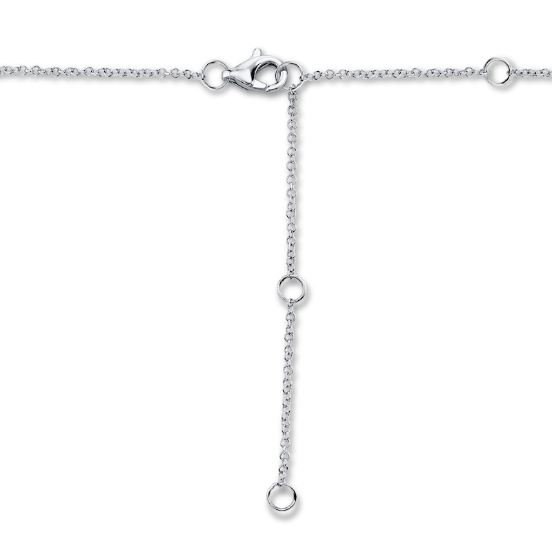 Main Image 3 of Shy Creation Bar Necklace 1/20 ct tw Diamonds 14K White Gold SC55001270