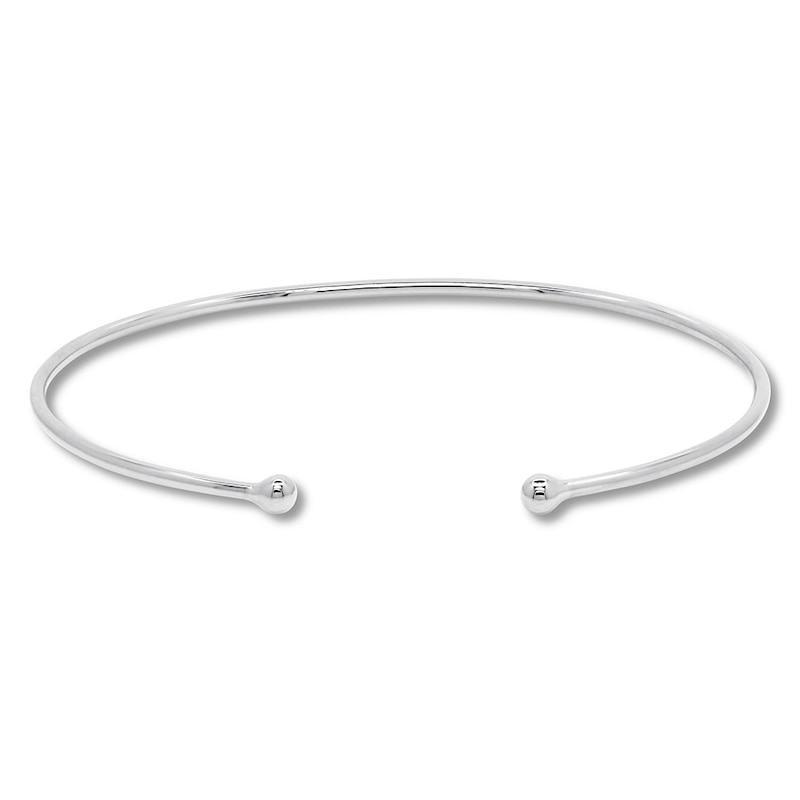 Shy Creation Diamond Flexible Bangle 1/6 ct tw 14K White Gold ...