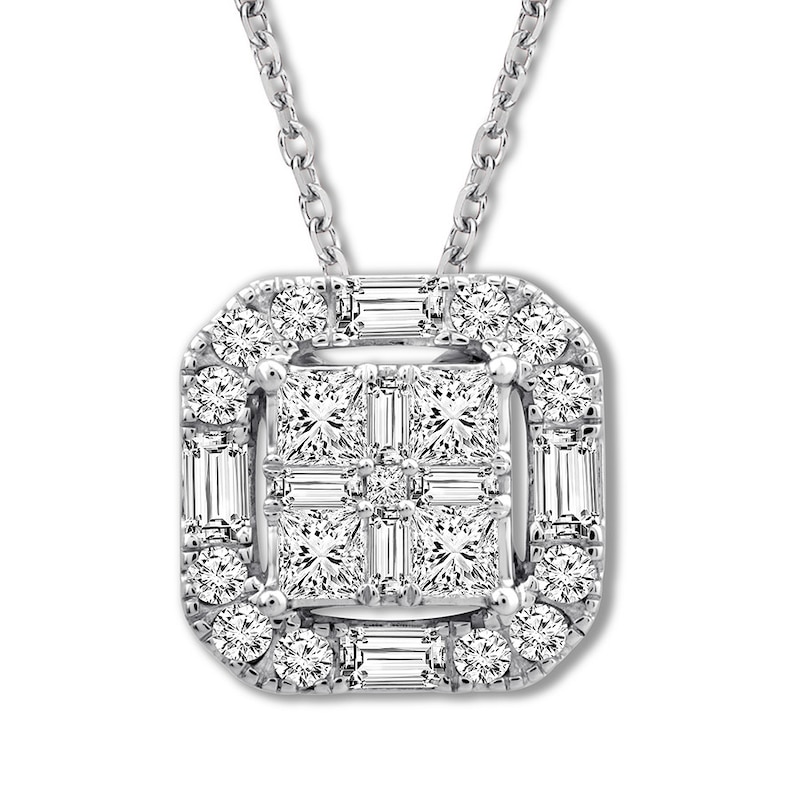 Main Image 1 of Diamond Necklace 1 carat tw 14K White Gold