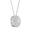 Thumbnail Image 1 of Diamond Necklace 1/2 carat tw Round 10K White Gold 16-18" Adj.