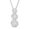 Thumbnail Image 0 of Diamond Necklace 1 carat tw Round 14K White Gold 16-18" Adj.