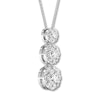 Thumbnail Image 1 of Diamond Necklace 1 carat tw Round 14K White Gold 16-18" Adj.