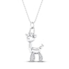 Thumbnail Image 1 of Balloon Giraffe Necklace 1/20 ct tw Diamonds Sterling Silver