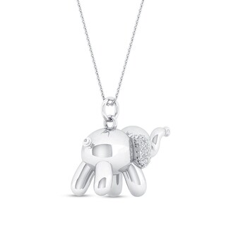 Diamond Elephant Necklace 1/10 ct tw Round Sterling Silver | Jared