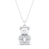 Thumbnail Image 0 of Balloon Teddy Bear Necklace 1/15 ct tw Diamonds Sterling Silver