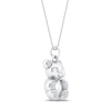 Thumbnail Image 1 of Balloon Teddy Bear Necklace 1/15 ct tw Diamonds Sterling Silver