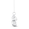 Thumbnail Image 2 of Balloon Teddy Bear Necklace 1/15 ct tw Diamonds Sterling Silver