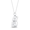 Thumbnail Image 3 of Balloon Teddy Bear Necklace 1/15 ct tw Diamonds Sterling Silver