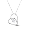 Thumbnail Image 0 of Diamond Heart Necklace 1/4 ct 14K White Gold