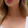 Thumbnail Image 3 of Diamond Heart Necklace 1/4 ct 14K White Gold