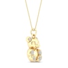 Thumbnail Image 2 of Bear Necklace 1/15 ct tw Diamonds Sterling Silver 14K Yellow Gold Plated