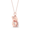 Thumbnail Image 2 of Bear Necklace 1/15 ct tw Diamonds Sterling Silver 14K Rose Gold Plated