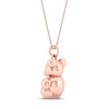 Thumbnail Image 4 of Bear Necklace 1/15 ct tw Diamonds Sterling Silver 14K Rose Gold Plated