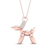 Thumbnail Image 0 of Diamond Dog Necklace 1/10 ct tw 14K Rose Gold-Plated Sterling Silver