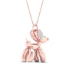 Thumbnail Image 3 of Diamond Dog Necklace 1/10 ct tw 14K Rose Gold-Plated Sterling Silver