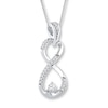 Thumbnail Image 1 of Diamond Necklace 1/5 ct tw Round Sterling Silver