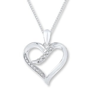 Heart Necklace Diamond Accents Sterling Silver | Jared