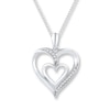 Thumbnail Image 1 of Diamond Heart Necklace 1/20 ct tw Round Sterling Silver