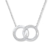 Thumbnail Image 1 of Diamond Necklace 1/10 ct tw Round 10K White Gold