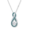 Thumbnail Image 1 of Infinity Symbol Necklace Diamond Accents Sterling Silver