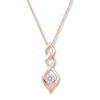 Thumbnail Image 1 of Diamond Necklace 1/10 ct tw Round 10K Rose Gold