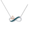 Thumbnail Image 1 of Infinity Necklace 1/20 ct tw Diamonds Sterling Silver/10K Gold