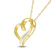 Thumbnail Image 1 of Heart Necklace Diamond Accents 10K Yellow Gold