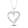 Thumbnail Image 1 of Diamond Heart Necklace 1/10 ct tw Round Sterling Silver