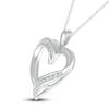 Thumbnail Image 2 of Diamond Heart Necklace 1/10 ct tw Round Sterling Silver