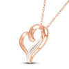 Thumbnail Image 1 of Heart Necklace Diamond Accents 10K Rose Gold