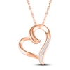 Thumbnail Image 2 of Heart Necklace Diamond Accents 10K Rose Gold