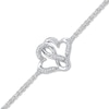 Thumbnail Image 1 of Heart Infinity Bracelet 1/10 ct tw Diamonds Sterling Silver