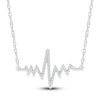 Thumbnail Image 1 of Heartbeat Necklace 1/10 ct tw Diamonds Sterling Silver