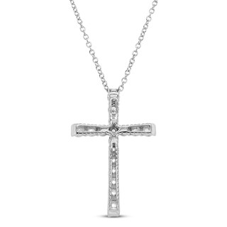 Diamond Cross Necklace 3/4 ct tw Round 10K White Gold | Jared